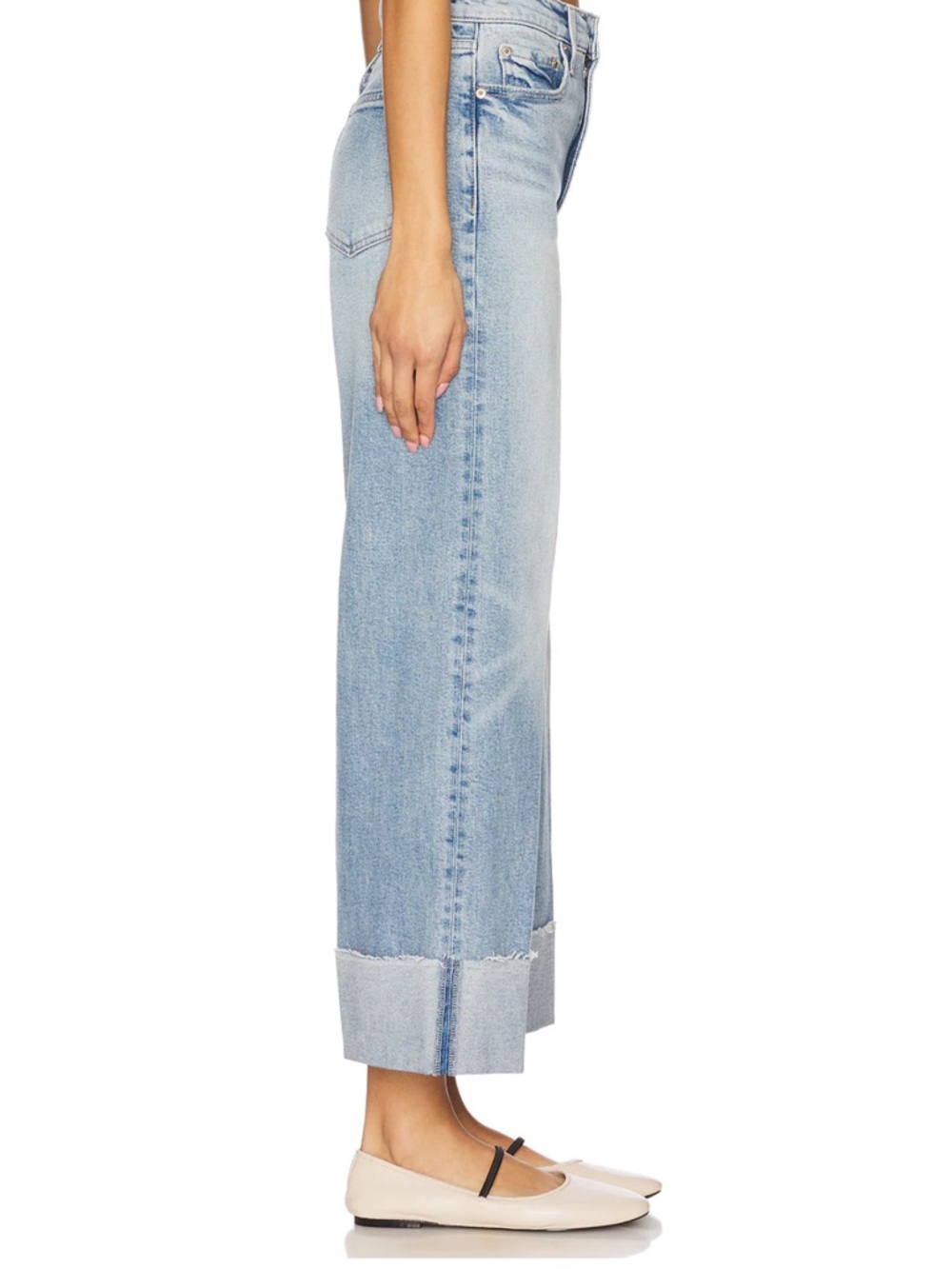 Pistola Lana Crop Wide Leg Jeans in Snowcat  - OBO - Picture 4 of 10